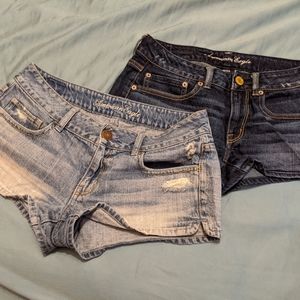 2 pair American Eagle denim shorts size 6